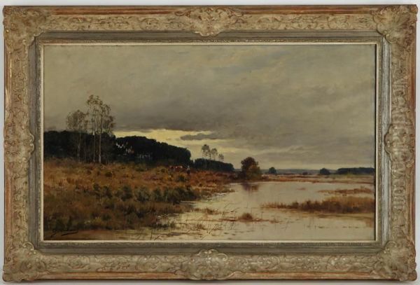 Paysage De Campagne Oil Painting by Emile Godchaux