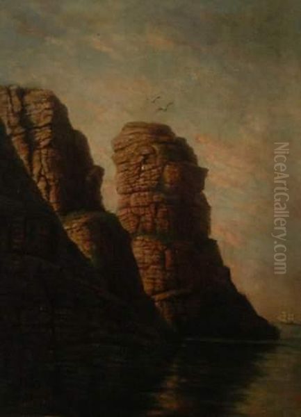 Cote Rocheuse Oil Painting by E. Godchin
