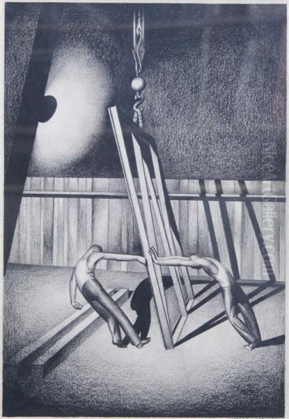 Night Shift Helps Rush The Order Through Oil Painting by Charles Goeller