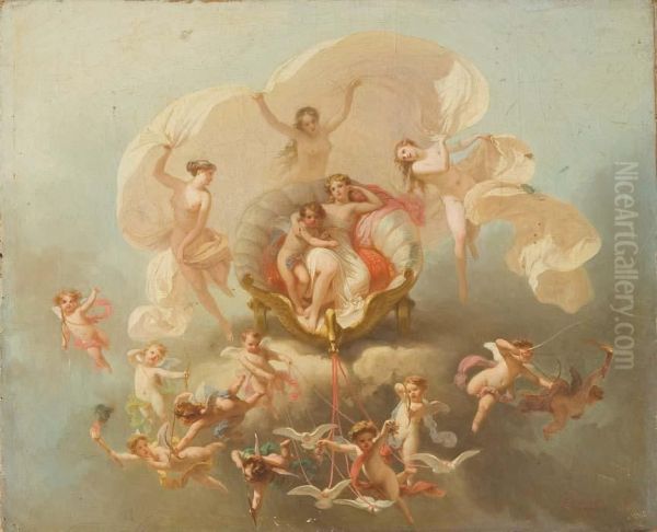 Allegoria Dell'amore Oil Painting by Francesco Gonin