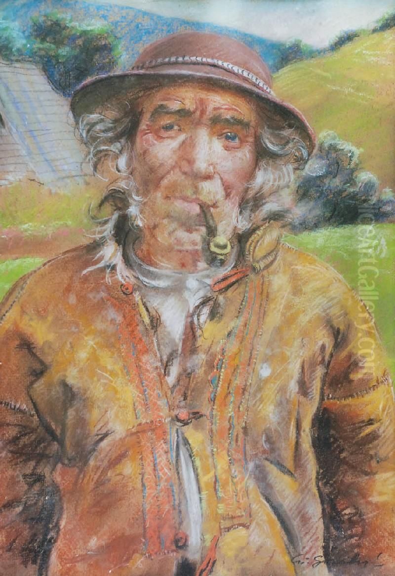 Goral Z Fajka Oil Painting by Stanislaw Gorski