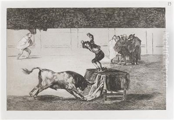La Tauromaquia Oil Painting by Francisco Goya Fuendetodos