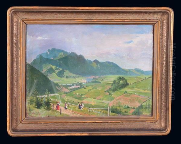 Letni Pejzaz, 1920 R. Oil Painting by Antoni Gramatyka