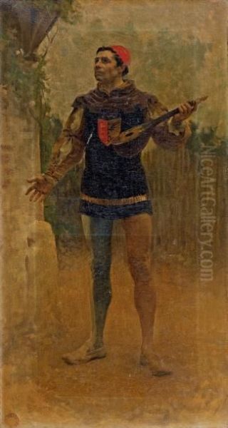 Le Menestrel Oil Painting by Joseph Granie