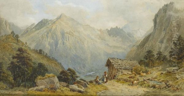 A Bernese Valley Oil Painting by E. Greene