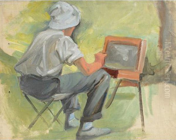 Self Portrait Oil Painting by Thomas Garland Greene