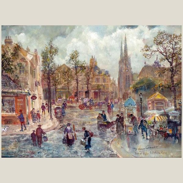 Rue St. Clothilde Oil Painting by Henry