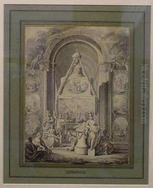 Dutch, 18th Century Oil Painting by Cornelis Groeneveld