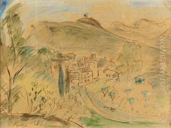 Le Village Dans La Vallee Oil Painting by Francis Gruber