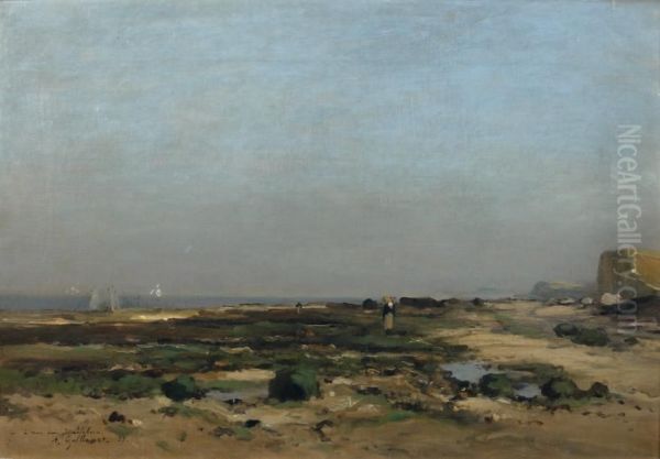 Bord De Mer Oil Painting by Jean Baptiste Antoine Guillemet