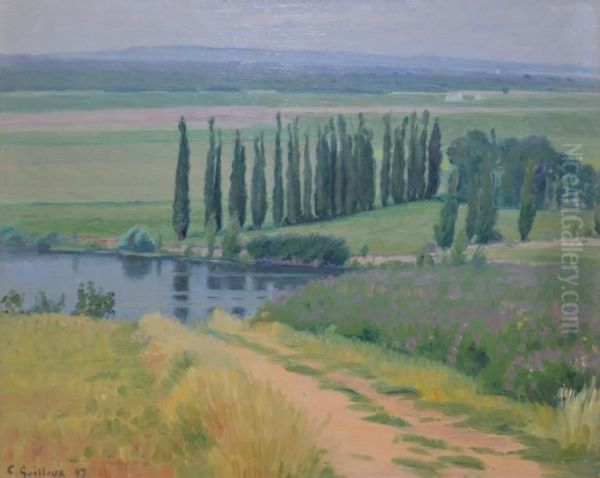 Riviere Aux Cypres Oil Painting by Charles Victor Guilloux