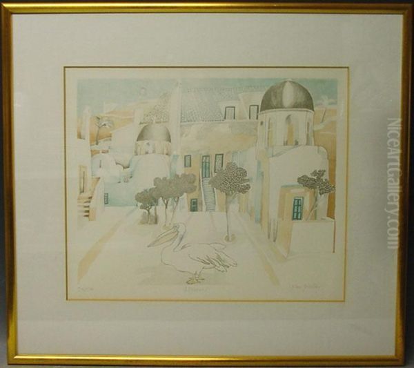 Mykonos Oil Painting by Julius Gunther