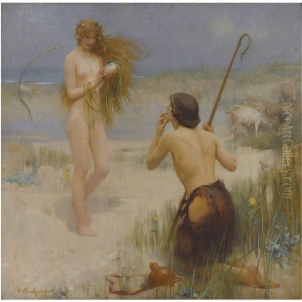 The Sea Maiden Oil Painting by Arthur Hacker