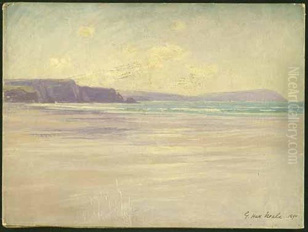 Felsige Kuste Vom Meer Gesehen, Ahnlich Dover Oil Painting by George Hall Neale