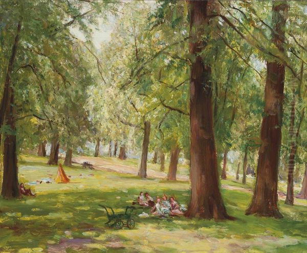 The Broad Walk Oil Painting by Maud Hall-Neale