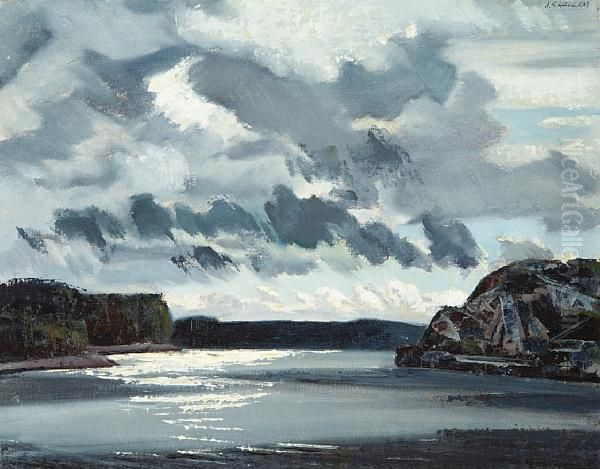 Clearing Sky - Frood Lake Oil Painting by Joseph Sydney Hallam
