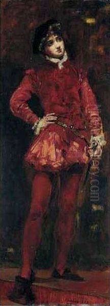 The Red Doublet Oil Painting by James Hamilton