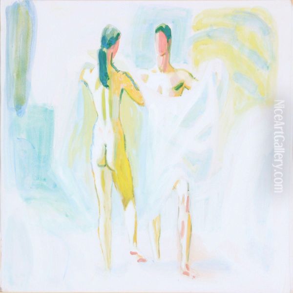Figure Composition Oil Painting by Sikker Aage Hansen