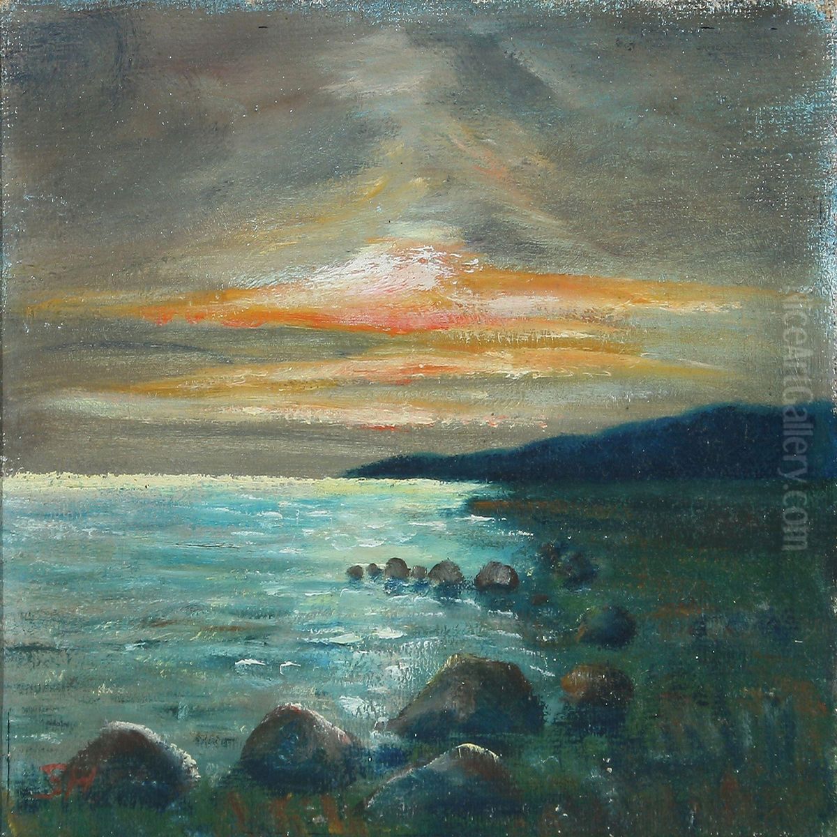 Landscape Of Funen Oil Painting by Syrak Hansen