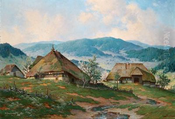 Imyachtal - Alter Hof Oil Painting by Karl Hauptmann