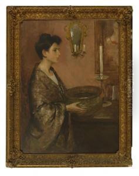 Venetian Lady Oil Painting by Charles Webster Hawthorne