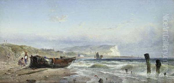 Low Tide Oil Painting by Edwin Hayes