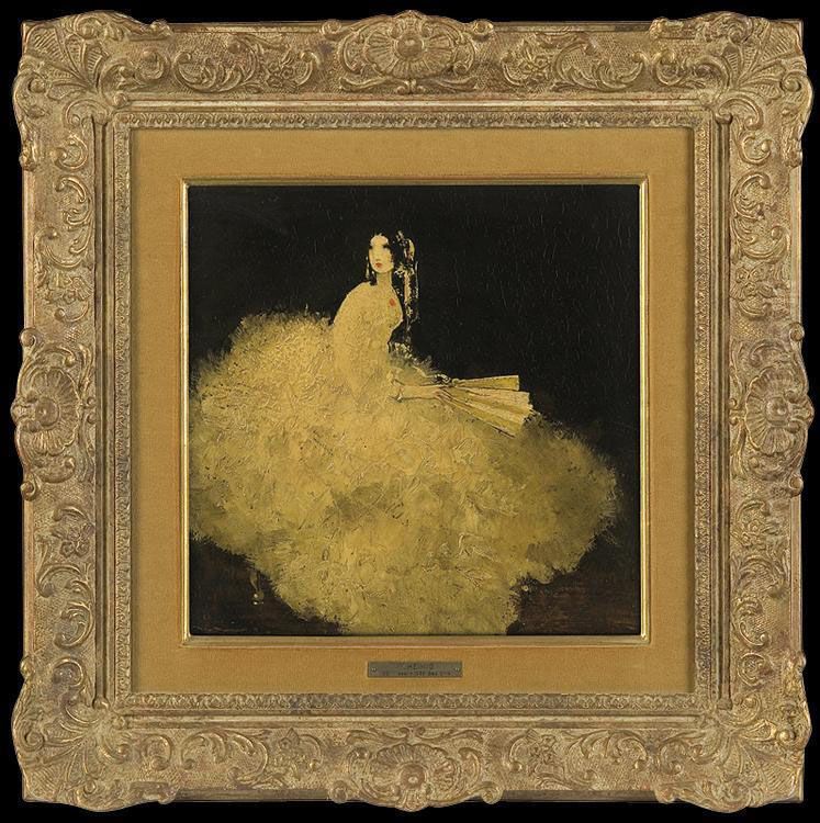 Lady In Ball Gowns Oil Painting by Walter Heimig