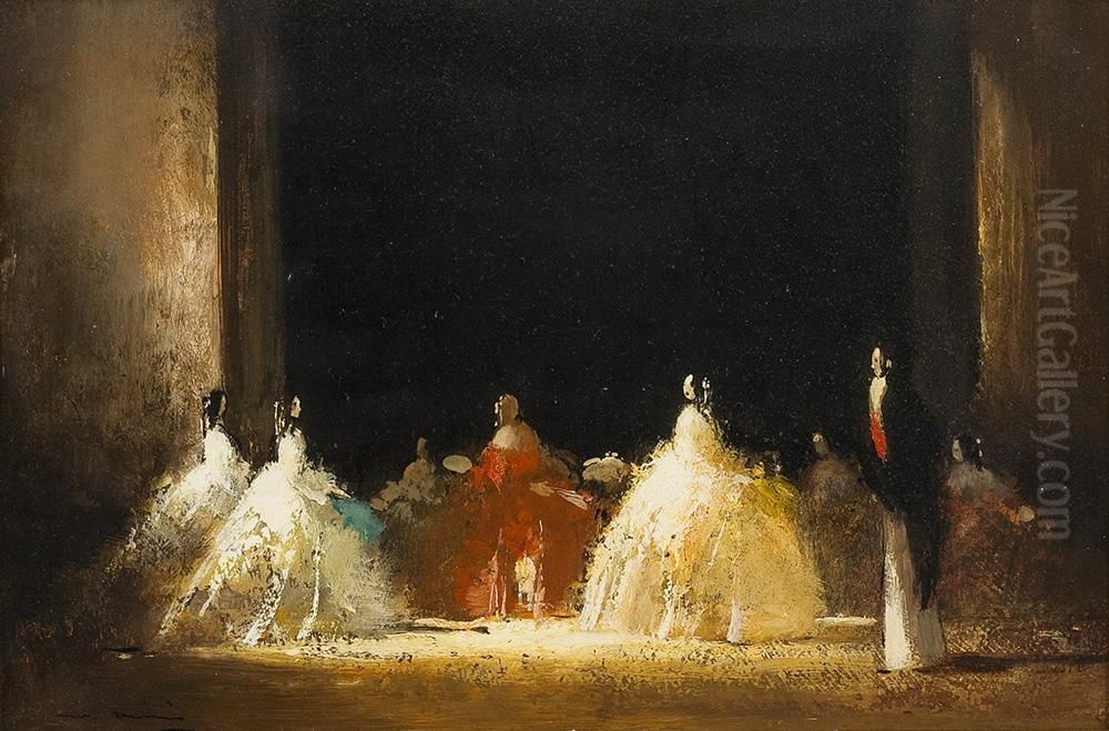 Der Ball Oil Painting by Walter Heimig