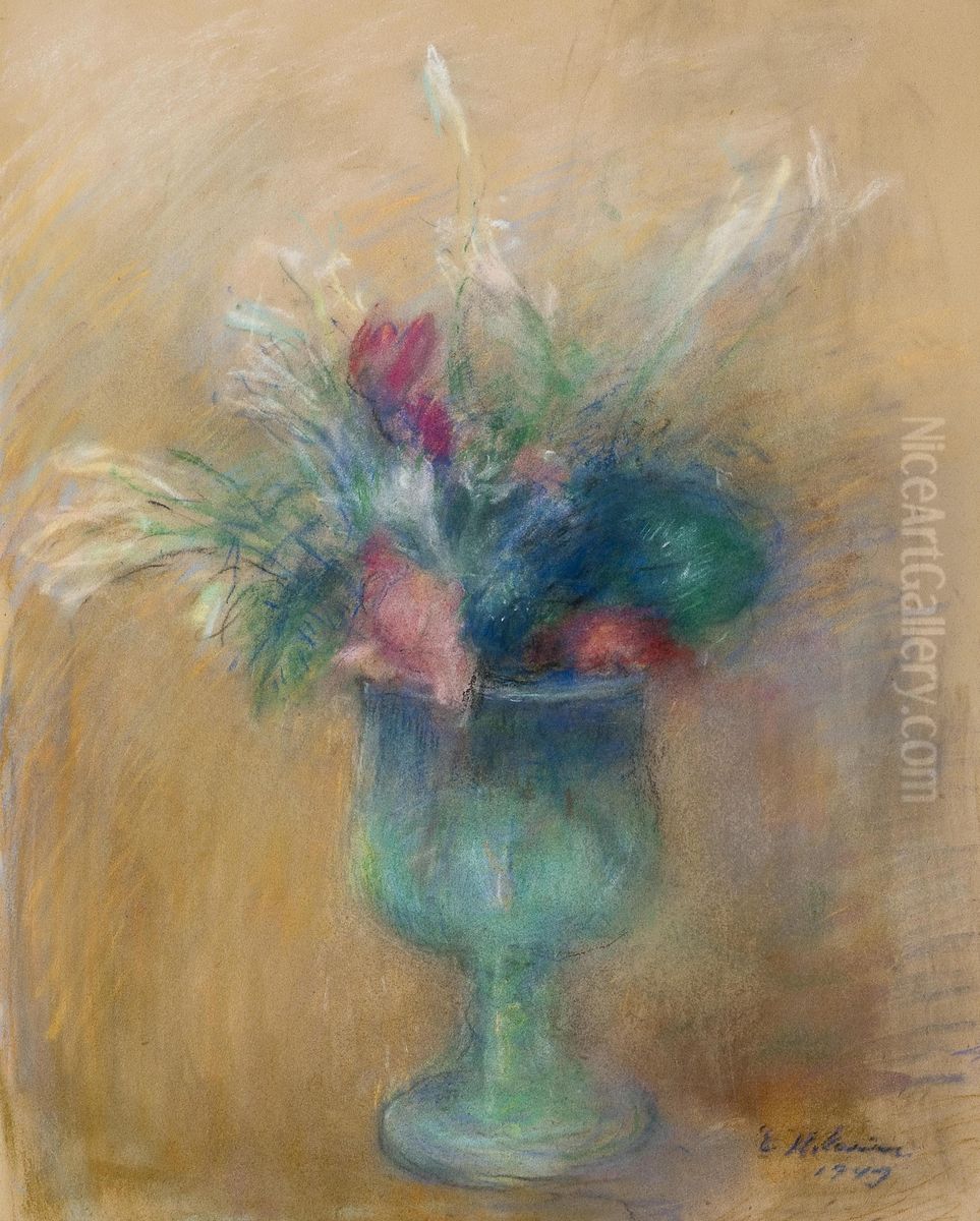 Flowers Of Love Oil Painting by Ester Helenius