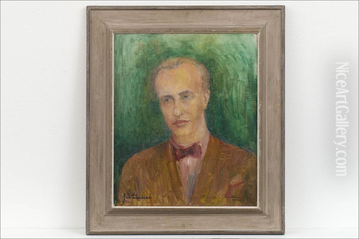 Herra Lindblad - Herr Lindblad. Oil Painting by Ester Helenius