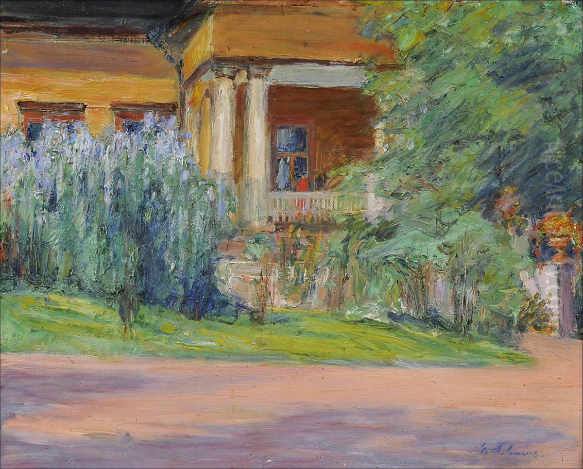 Kesanvariloistoa. Oil Painting by Ester Helenius