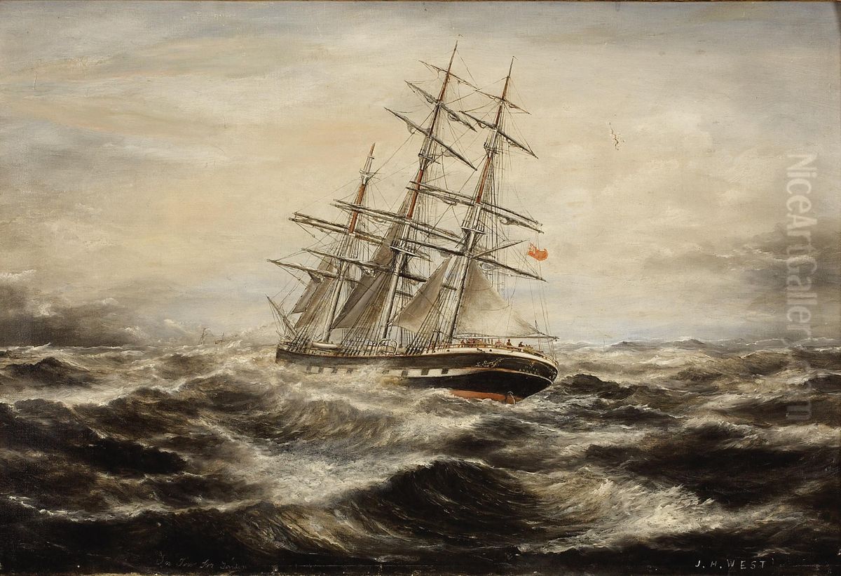 In Tow For London Oil Painting by Helen West Heller