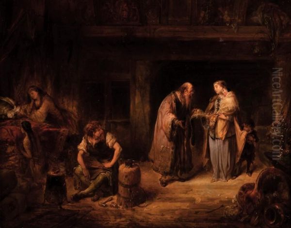 Karl Zlatnik Oil Painting by Peter Rudolf Karl Herbsthoffer