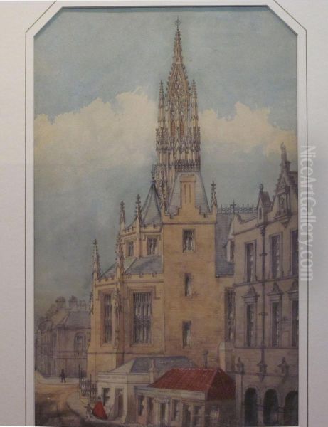 St. Michael's Church, Edinburgh Oil Painting by William Gawin Herdman