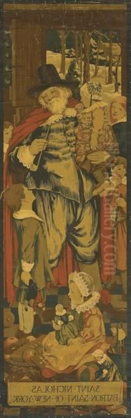 Saint Nicholas, Patron Saint Of New York Oil Painting by Albert Herter