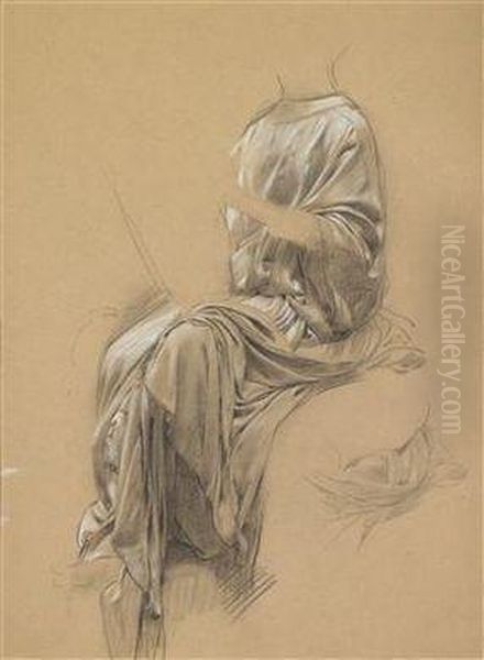 Studie Von Apollo Mit Einer Lyra Oil Painting by Adolf Hiremy-Hirschl