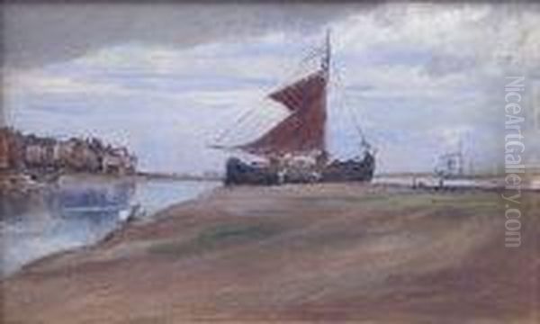 River Landscape Oil Painting by Norman Hirst
