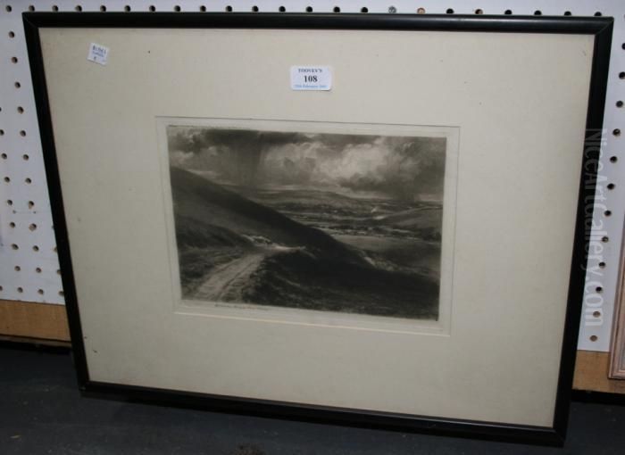 Downland Landscape Oil Painting by Norman Hirst