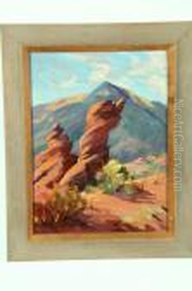 Two Landscapes Oil Painting by Carl Hoerman