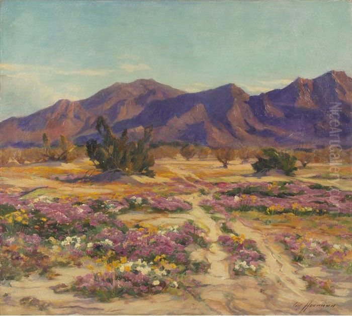 Desert Scene Oil Painting by Carl Hoerman