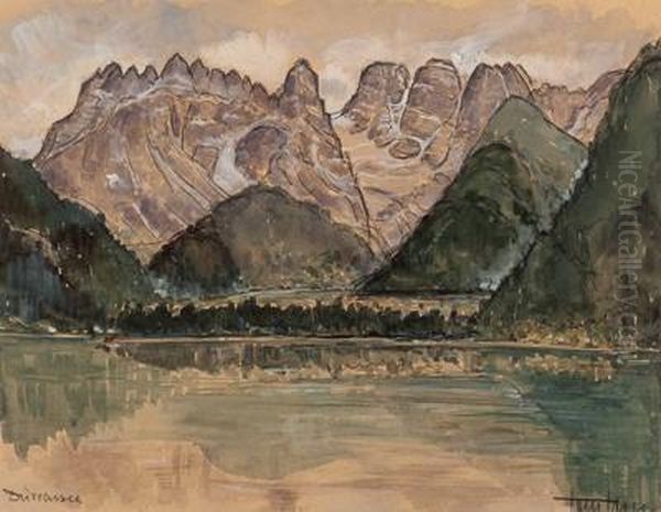 Durrensee Oil Painting by Toni Hofer