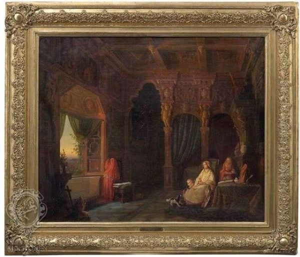 Vespertineinterior Oil Painting by Conrad Hoff