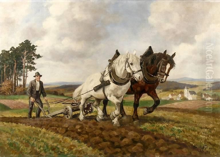 Stud. A. D. Wiener Akad. Oil Painting by Adolf Hoffmann