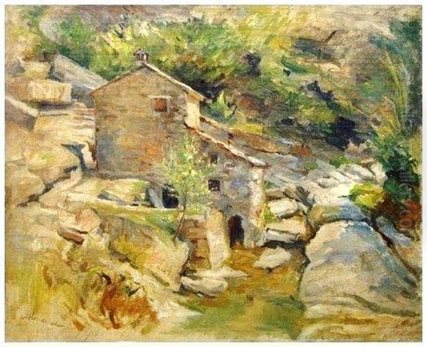 Paesaggio Oil Painting by Alfons Hollaender