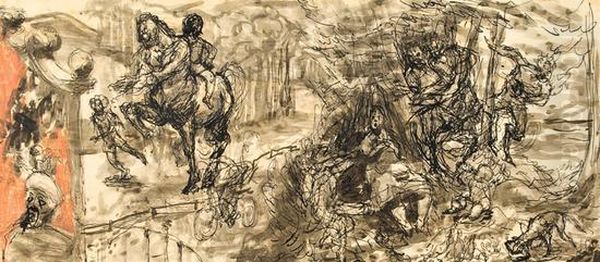 Two Studies For Murals Oil Painting by Dudley Holland