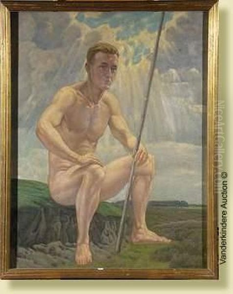 Realisme Heroique Oil Painting by Karl Holleck-Weithmann