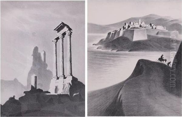 Calvi, Corsica And To George Oil Painting by Ellison Hoover