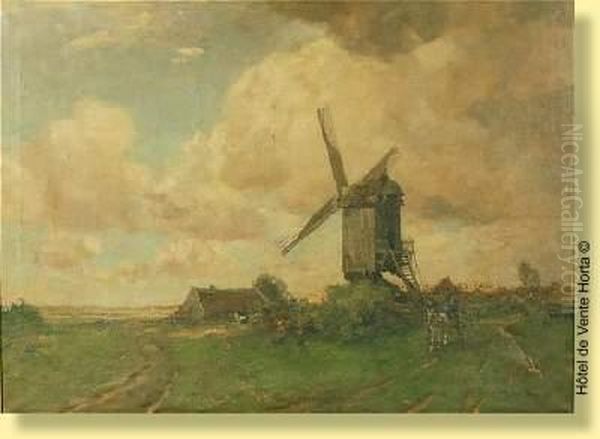 Vue Du Moulin Oil Painting by Bernard S. Horne