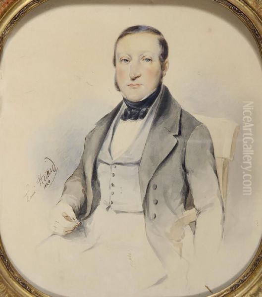 Portrait D'homme Oil Painting by Louis Huard