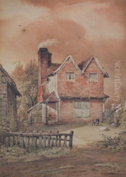 Rustic Houses Oil Painting by Franois Huet